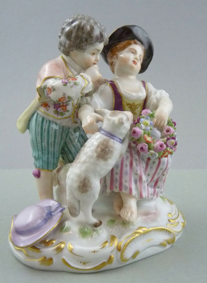 NP 6.416,- € Figur Paar Schäferkinder mit Schaf 61050 Meissen TOP 1.Wahl Gruppe