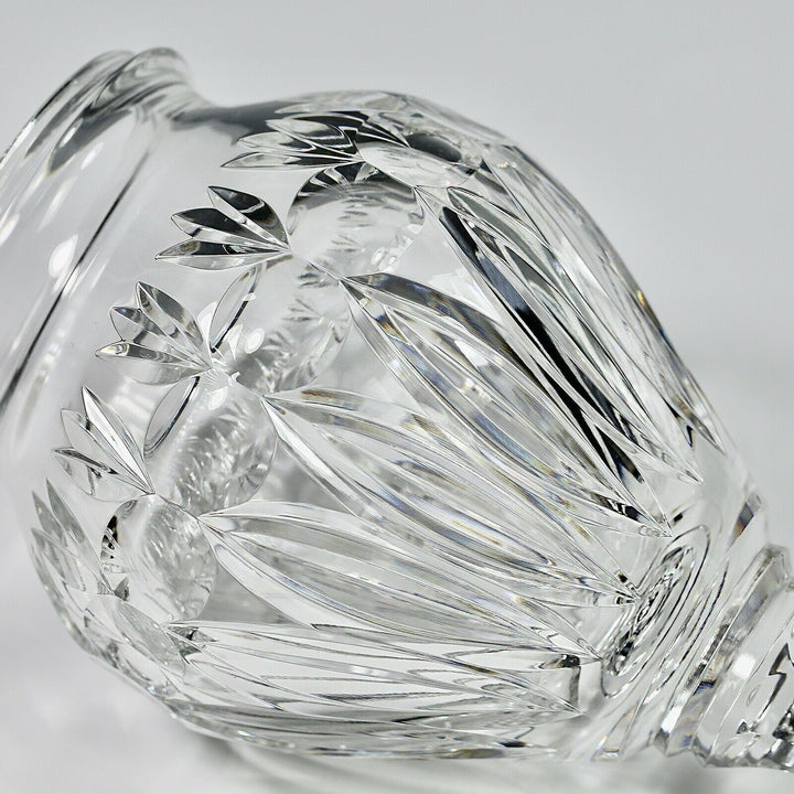 Antique French Baccarat clear crystal Urn Vase on gilt bronze Dolphins base