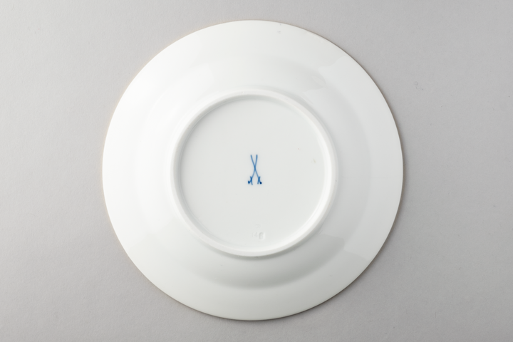 マイセン(Meissen)　カップ・ソーサー・プレート　ピンクローズ　クナウフ期　1級品