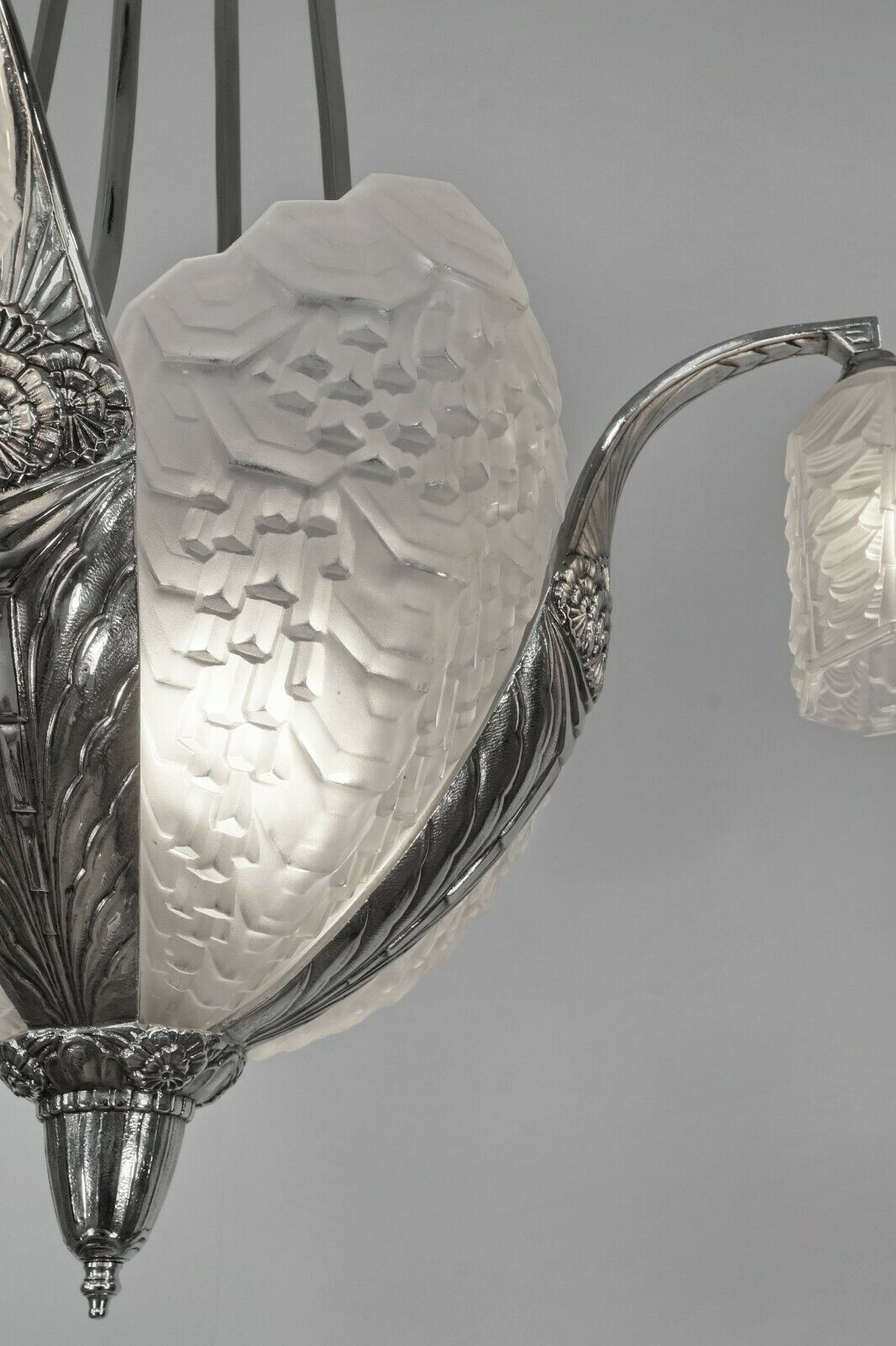 A.Neut and Schneider : FRENCH ART DECO CHANDELIER 1930 ......... lamp muller era