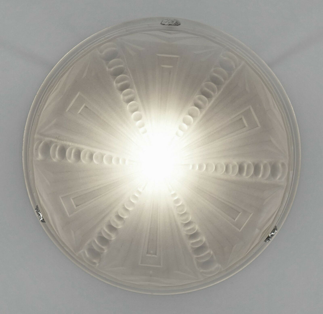 MULLER FRERES : FRENCH 1930 ART DECO PENDANT CHANDELIER ... lamp plated bronze