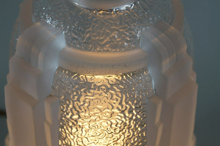 MULLER FRERES : FRENCH BRONZE ART DECO LAMP 1930 ...... France degué sabino era