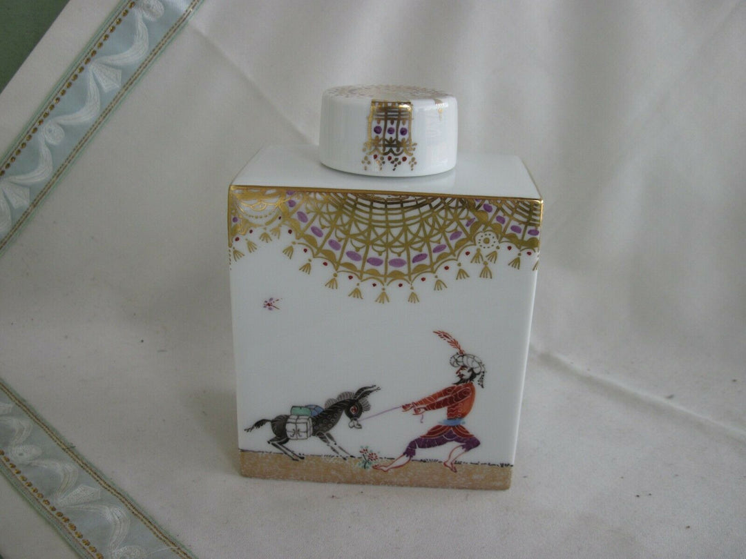 Schöne Meissen Teedose in Dekor 1001 Nacht