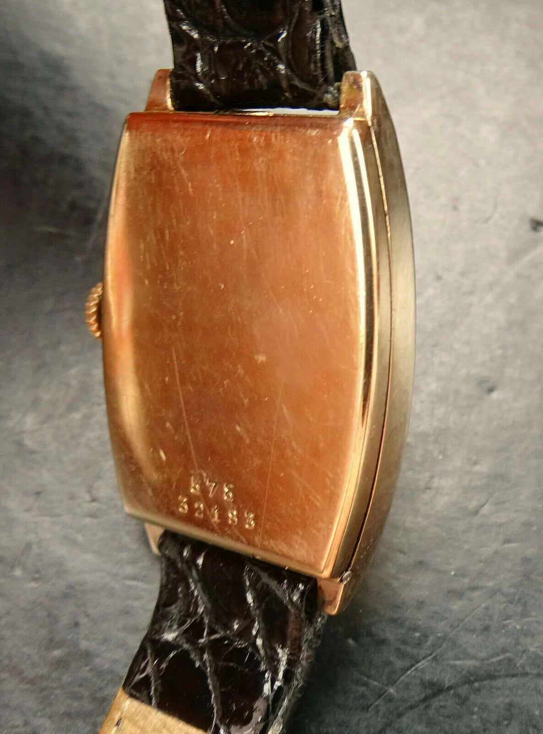Rolex ♛ Art Deco 578 Rose Gold 9C 375 Tonneau Antique Luxury Men's Watch 1930