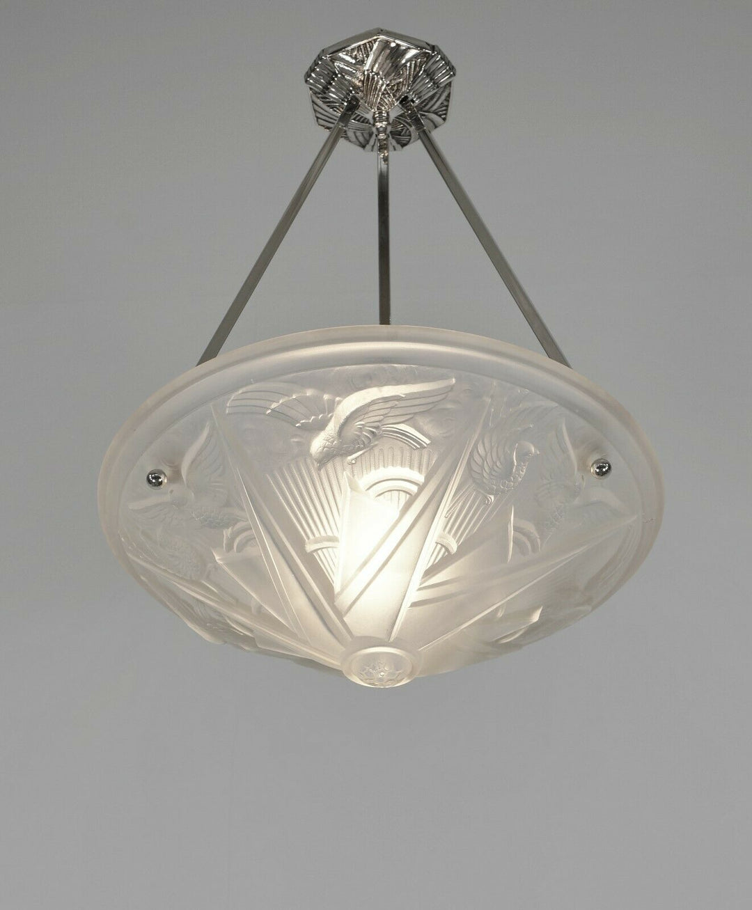 HETTIER VINCENT & HANOTS : French art deco pendant ..... 1930 chandelier France