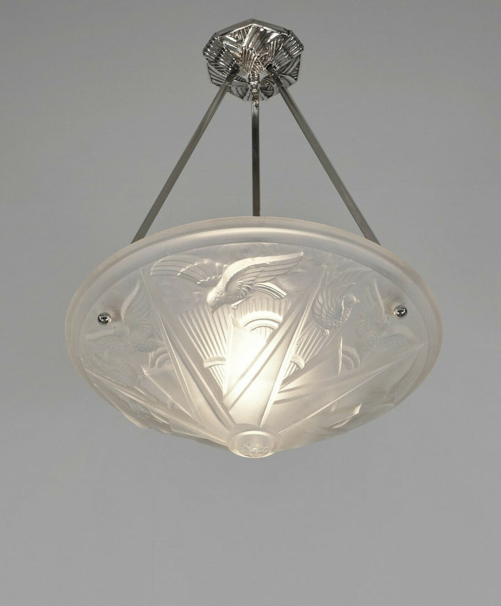 HETTIER VINCENT & HANOTS : French art deco pendant ..... 1930 chandelier France