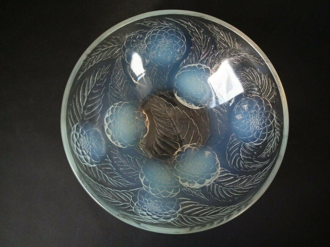 Rene Lalique Opalescent Glass 'Dahlias No.1' Bowl