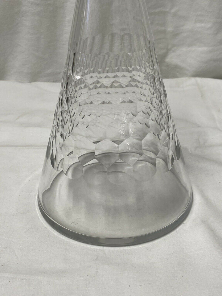 BACCARAT ANCIENNE CARAFE À VIN DÉCOR ÉCAILLÉ MODÈLE CHAUNY ART DÉCO ANNÉE 1930