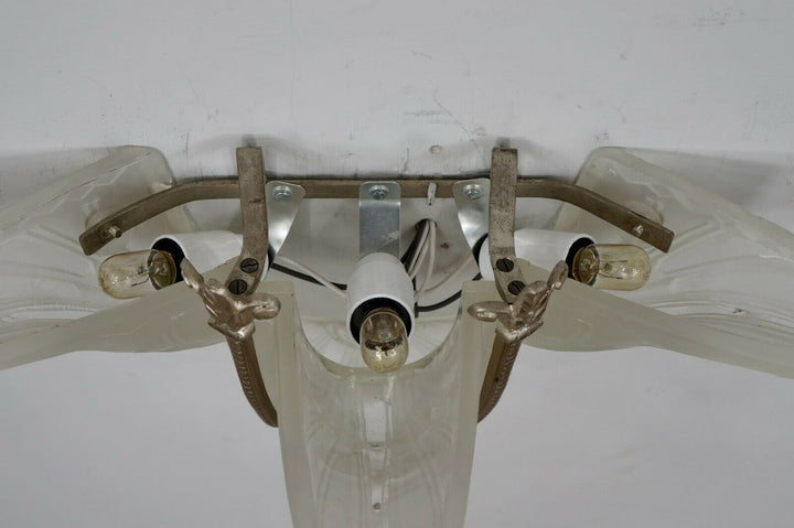 HANOTS : French 1930 art deco single wall sconce .. lamp muller degué era France