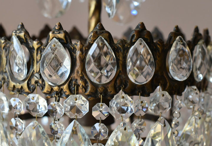 Shabby Chic Antique / Vintage Lighting Ceiling French Empire Crystal Chandelier