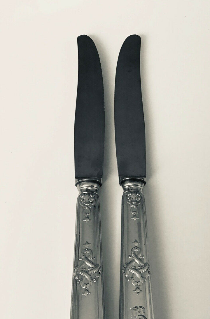 Puiforcat Moliere French solid 800 Silver Dinner meat knife 6/PS