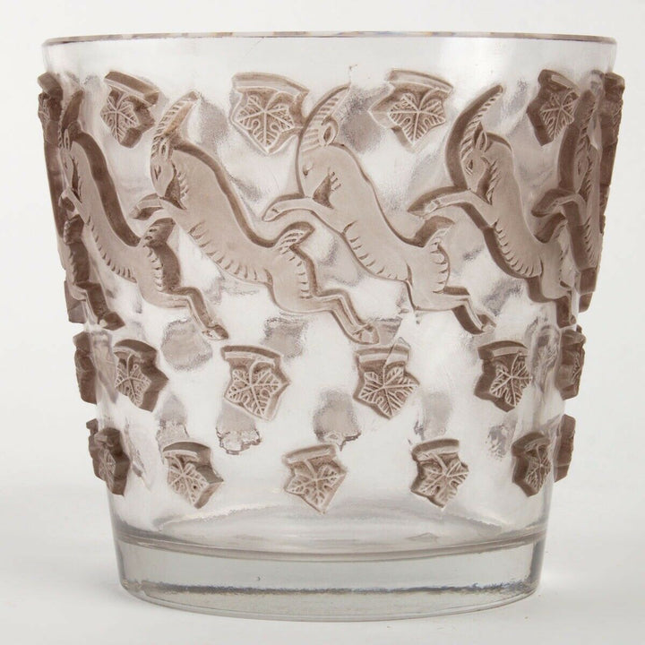 Vase Seau Champagne Jurançon Sepia René Lalique R.Lalique Glass Ice Bucket