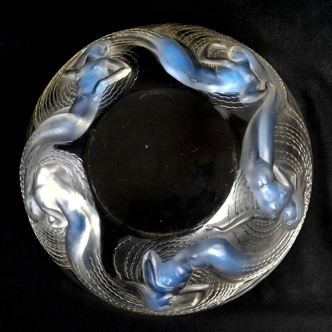 Rene Lalique Coupe Calypso Sirène Opalescent R.Lalique Mermaid Bowl