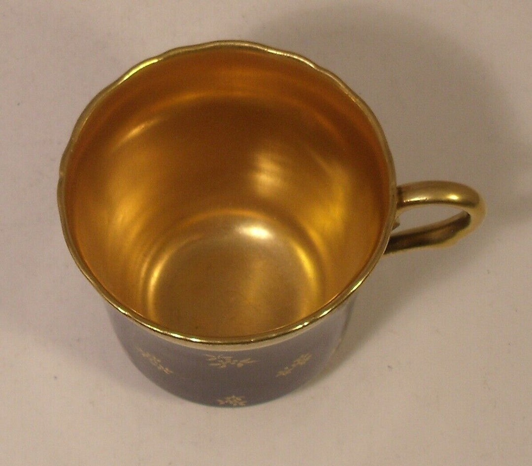 Stunning Coalport Cobalt Blue And Gilded Cabinet Cup And Saucer