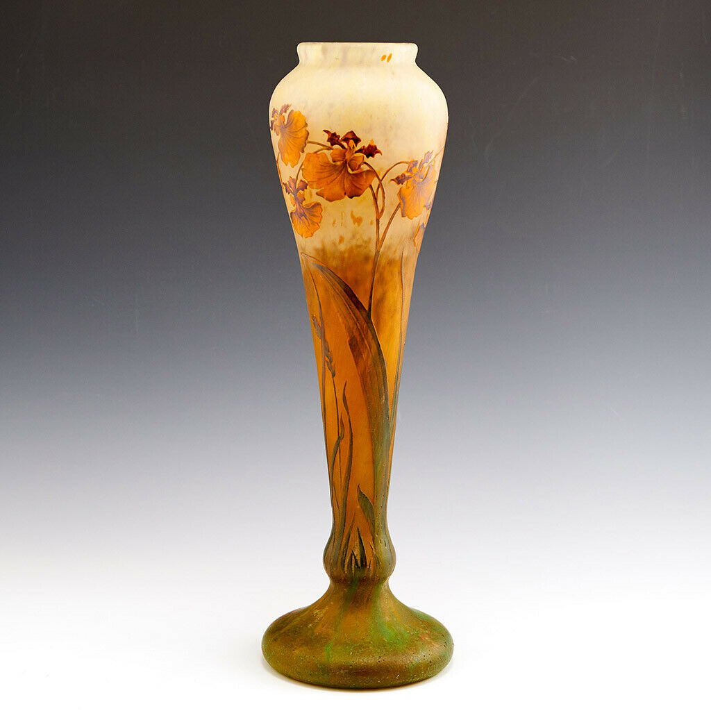 ドーム兄弟 ドームナンシー 蘭の花の花瓶 – アンティーク