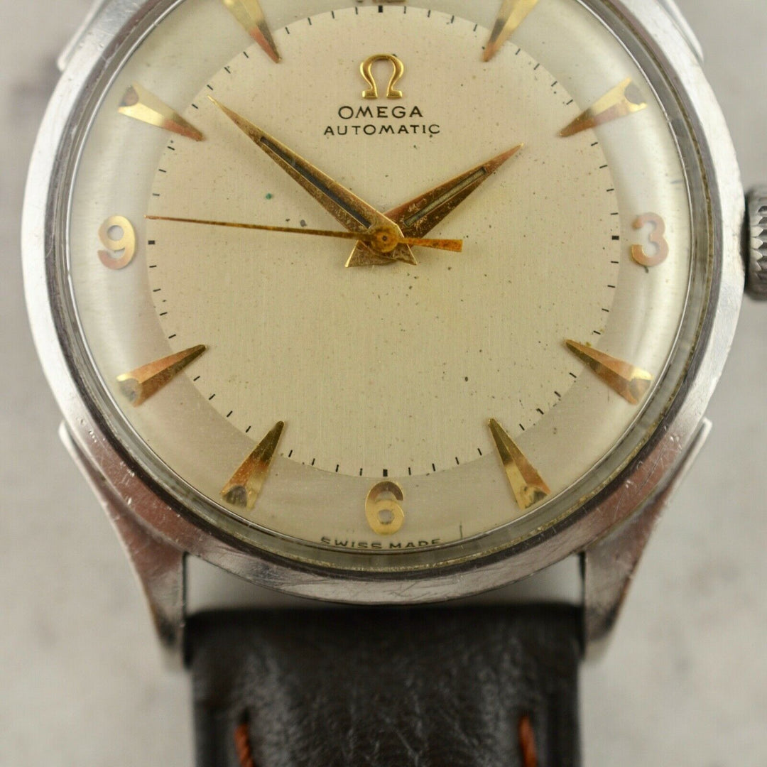 C.1950　ヴィンテージオメガ　機械式(手巻き）シーマスター　腕時計　CAL.Ω351　型番2635-1　スチール製