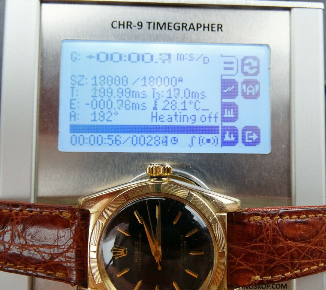 ♛ Rolex Oyster Bubble Back 5011 Yellow Gold 14K 585 Automatic Chronometer 1950s