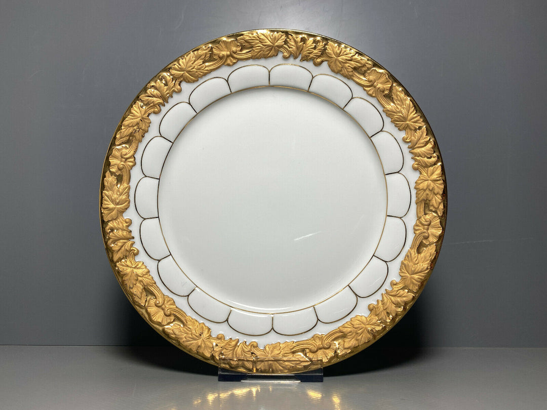 MEISSEN PRUNK KAFFEE GEDECK 3-TLG TASSE UT TELLER X-FORM VIEL GOLD GOLDBRONZE
