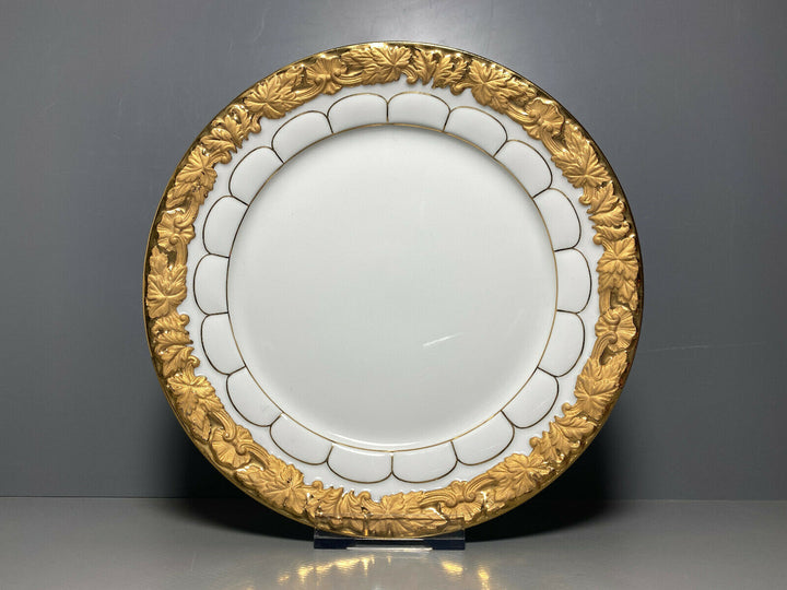 MEISSEN PRUNK KAFFEE GEDECK 3-TLG TASSE UT TELLER X-FORM VIEL GOLD GOLDBRONZE
