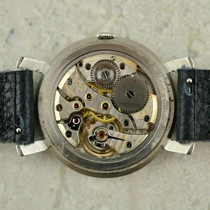 Vintage C.1948 IWC Schaffhausen Jumbo Calatrava Gübelin dial cal. 88 in steel