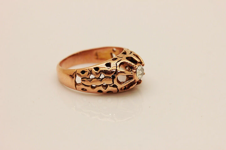 オリジナル 12K ナチュラルダイヤモンド ローズカットダイヤモンドのリング