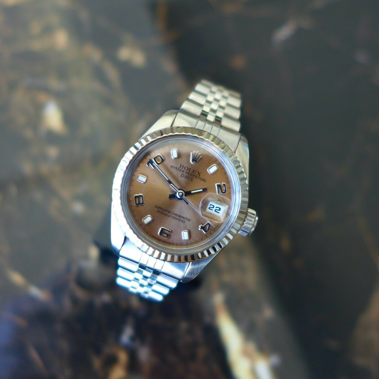 Rolex Oyster Perpetual Ladies 14k/ss Gold Watch Orig Box and