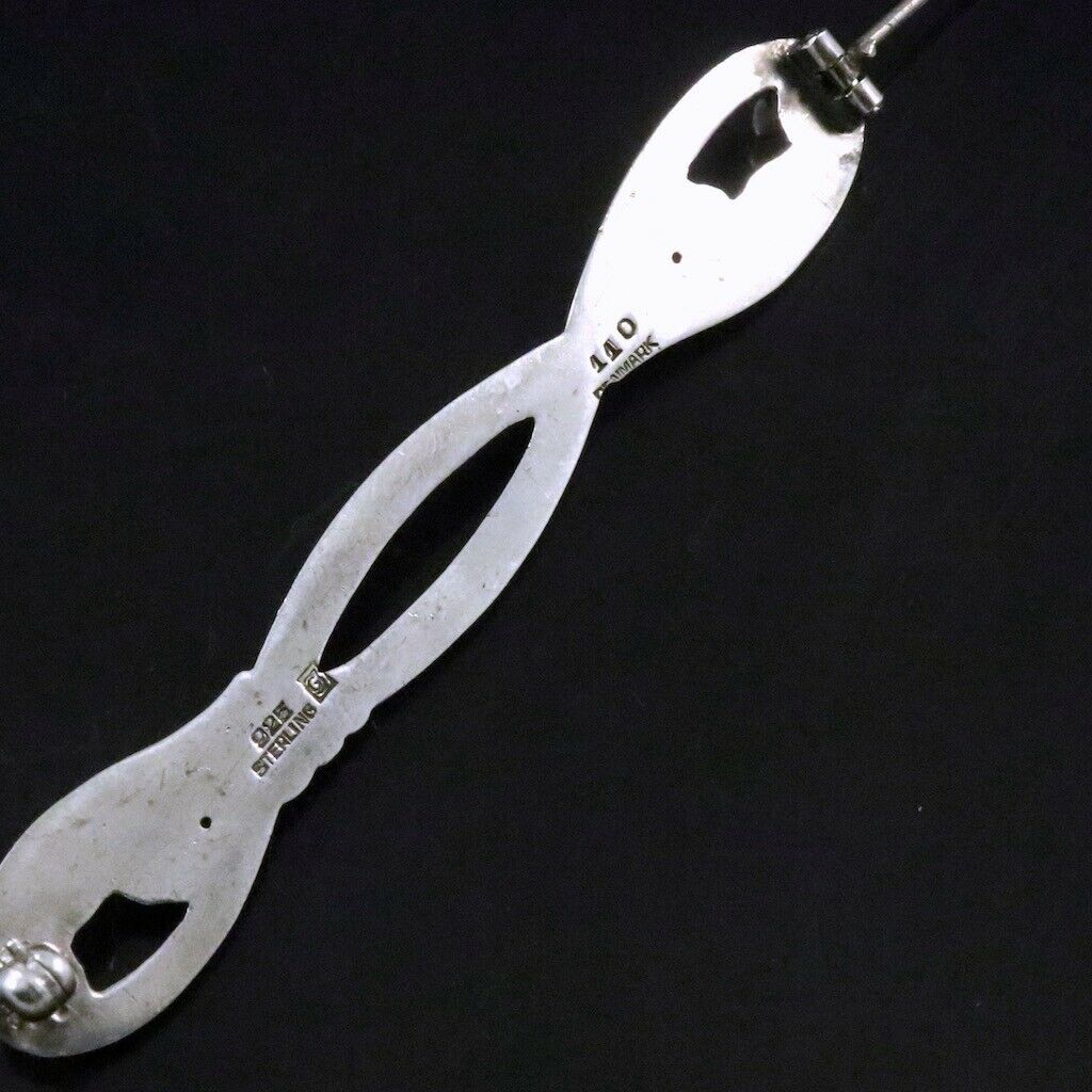 ジョージジェンセン　アールヌーヴォー　スターリングシルバー　ブローチ　#110　1933-44年代の刻印