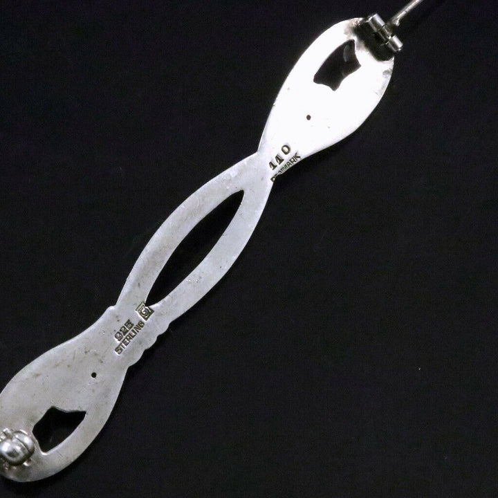 ジョージジェンセン　アールヌーヴォー　スターリングシルバー　ブローチ　#110　1933-44年代の刻印