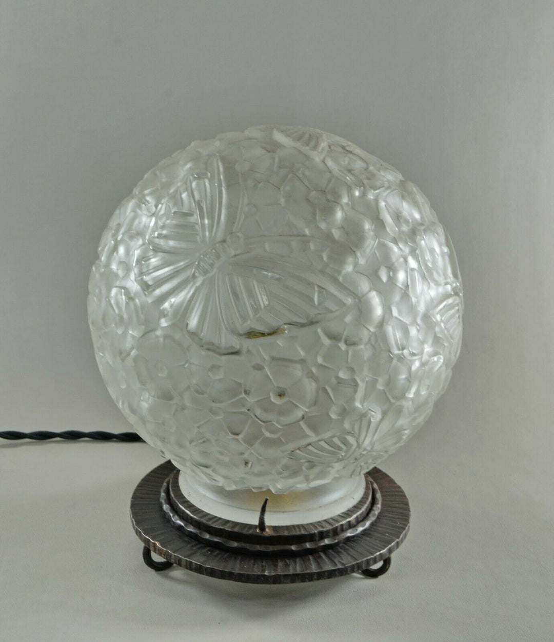 HANOTS : French 1930 art deco lamp ................ daum muller degué era France