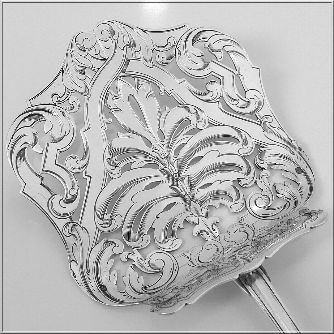 Puiforcat Rare French Sterling Silver Asparagus Pastry Toast Server