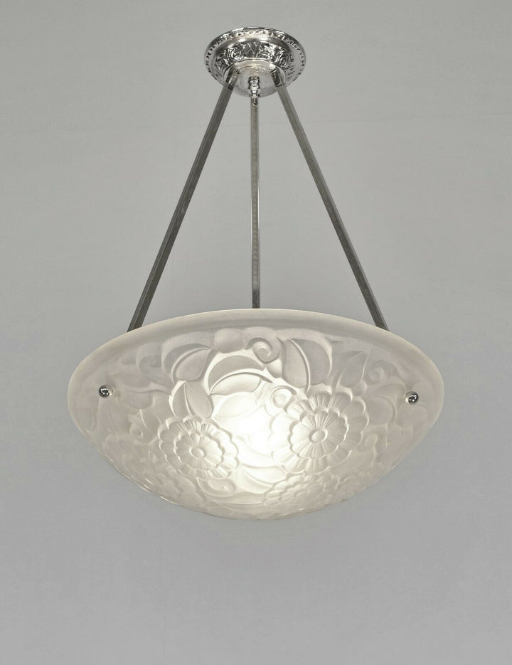 PRIMAFLORE : FRENCH ART DECO PENDANT CHANDELIER ...... 1930 lamp muller era 1925
