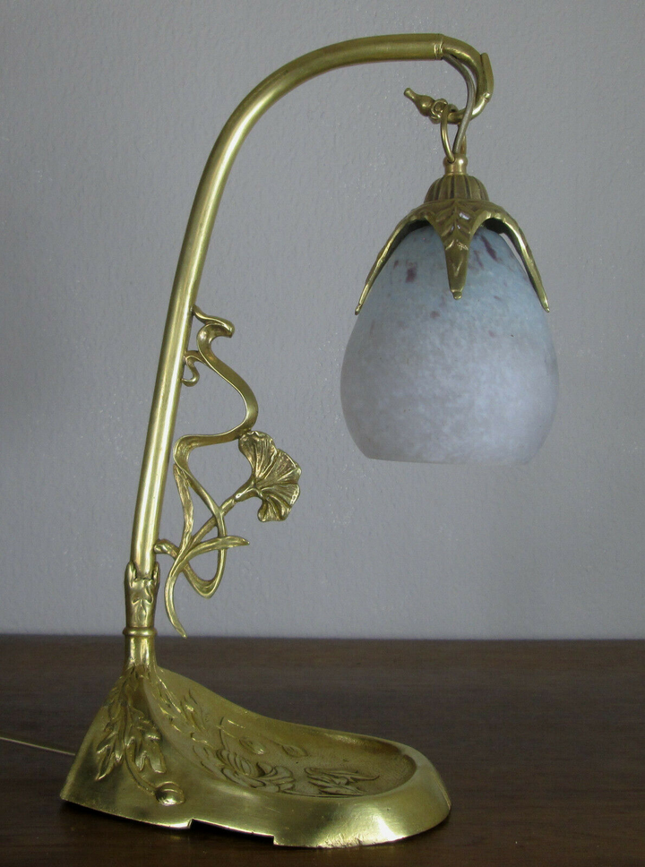 シュナイダー兄弟 アールヌーボーのアンティークテーブルランプ2