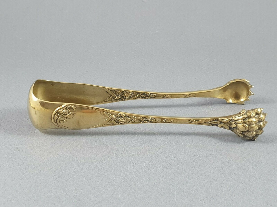 Puiforcat service à thé en vermeil Argent massif Art Nouveau Iris Cuillères