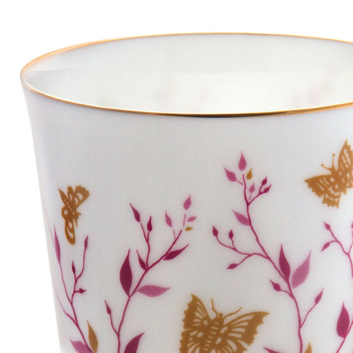 Bone China Teacup and Saucer by Imperial Porcelain Lomonosov LFZ IFZ Pink Cup