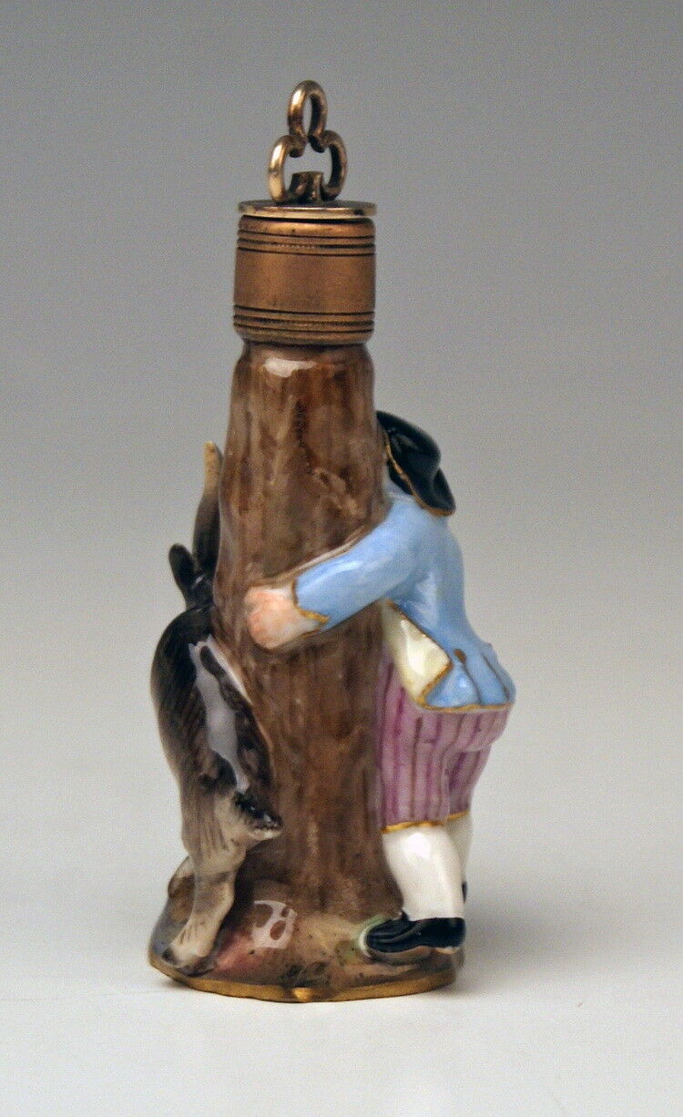 MEISSEN マイセン FIGÜRLICHES FLAKON JUNGE ZIEGENBOCK BOY'S FIGURINE BOTTLE UM 1850