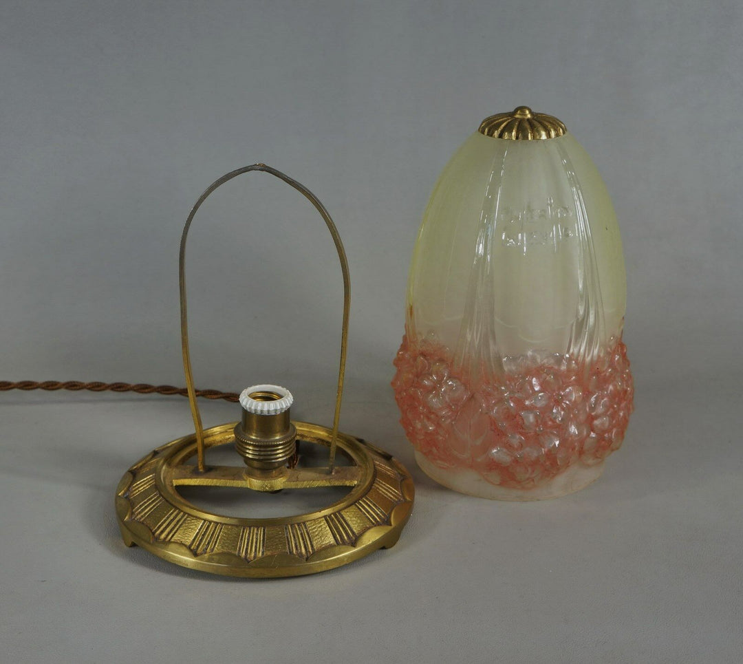 エティエヴァンソン&ミューラー兄弟  1925年頃  フランス  アール・デコ調紫陽花の花のパヒュームランプ2