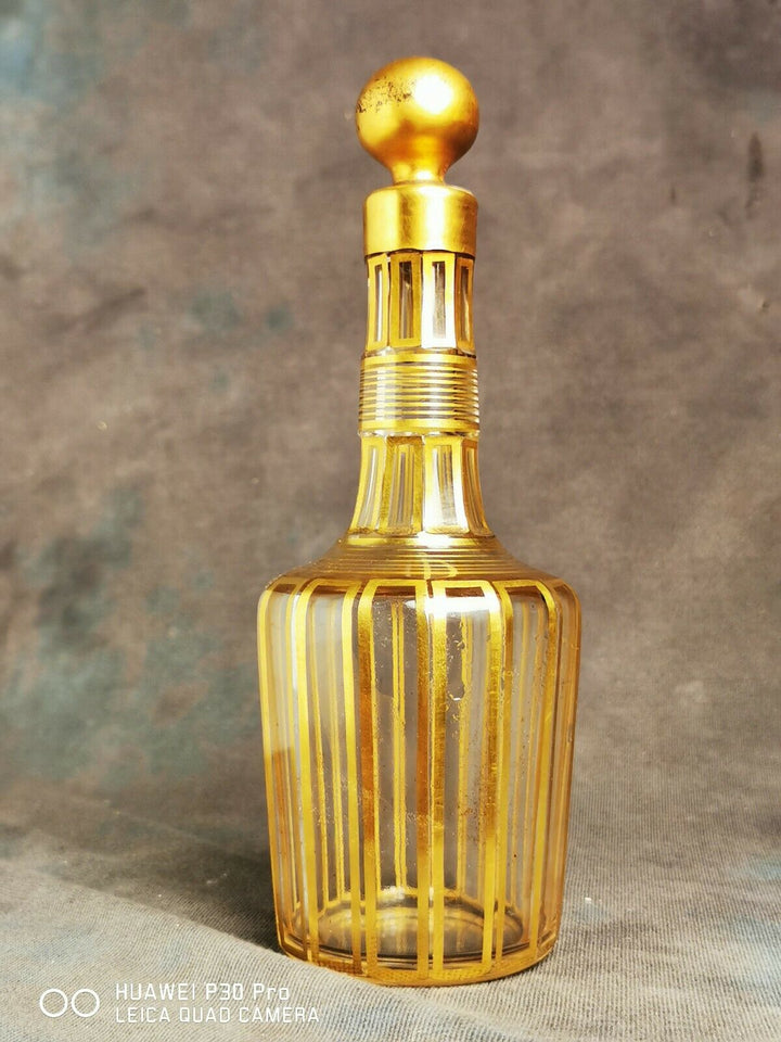 Baccarat French DECANTER CARAFE gold ligueur art de la table