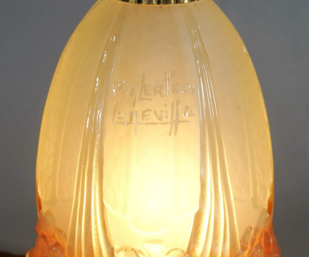 エティエヴァンソン&ミューラー兄弟  1925年頃  フランス  アール・デコ調紫陽花の花のパヒュームランプ2