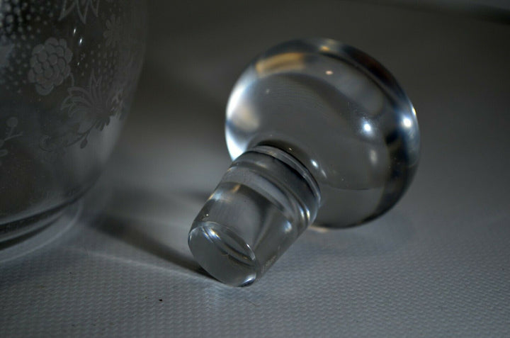 Rare Carafe Crystal Baccarat Engraved Signed Mod. Elizabeth 1942, Vgc ,