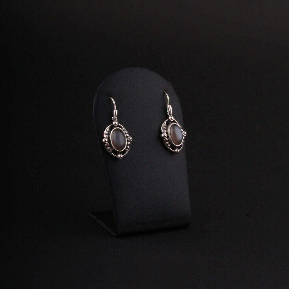 ジョージジェンセン(Georg Jensen)　シルバーイヤリング　グレイムーンストーン　2018年