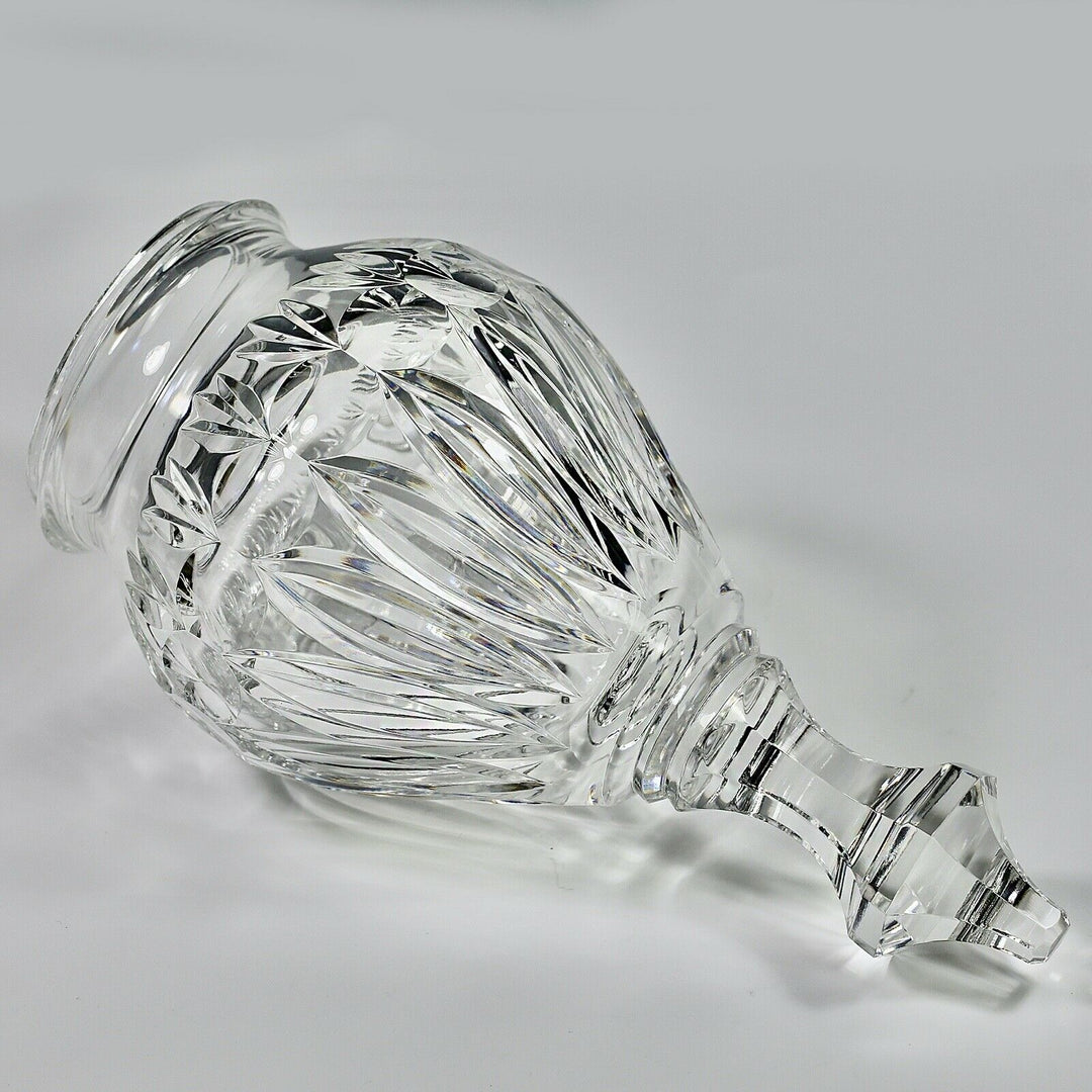 Antique French Baccarat clear crystal Urn Vase on gilt bronze Dolphins base