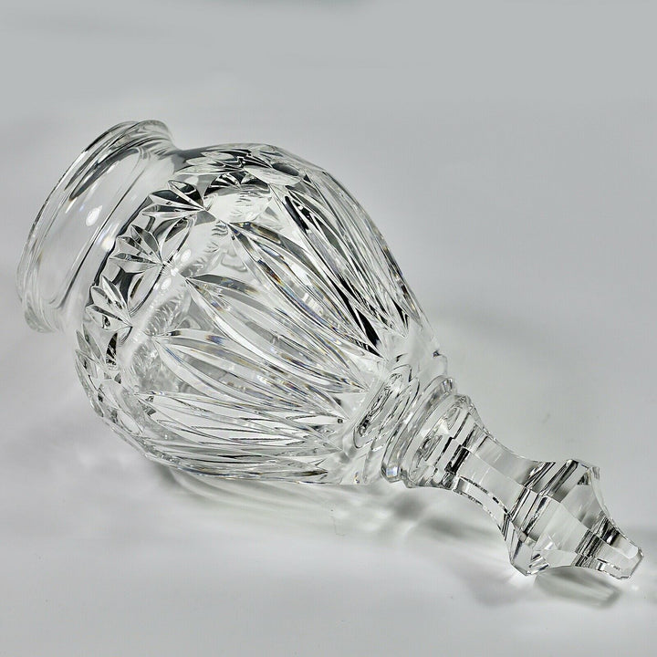 Antique French Baccarat clear crystal Urn Vase on gilt bronze Dolphins base