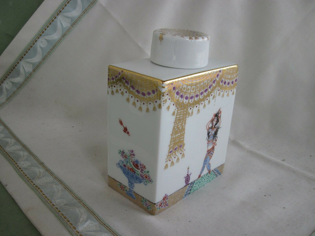 Schöne Meissen Teedose in Dekor 1001 Nacht