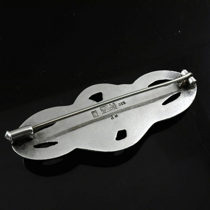 Georg Jensen. Sterling Silver Brooch #39. 1933-44 Hallmarks