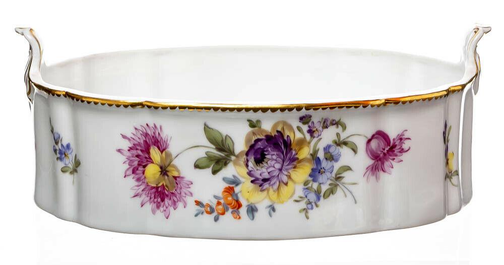 Deckelterrine mit Zitronenknauf Nymphenburg Modell 743 1. Wahl 1940-1960 23,5cm