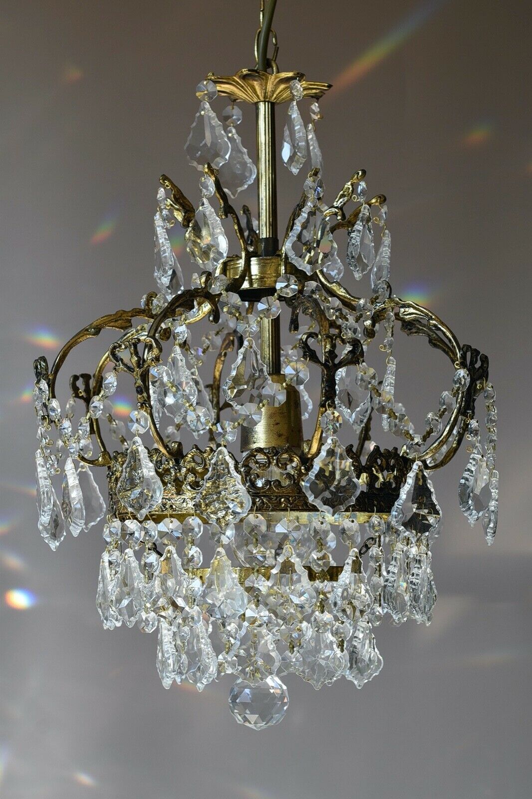 Rare Antique Style French Lamp Crystal Chandelier Home Living Interior Lighting