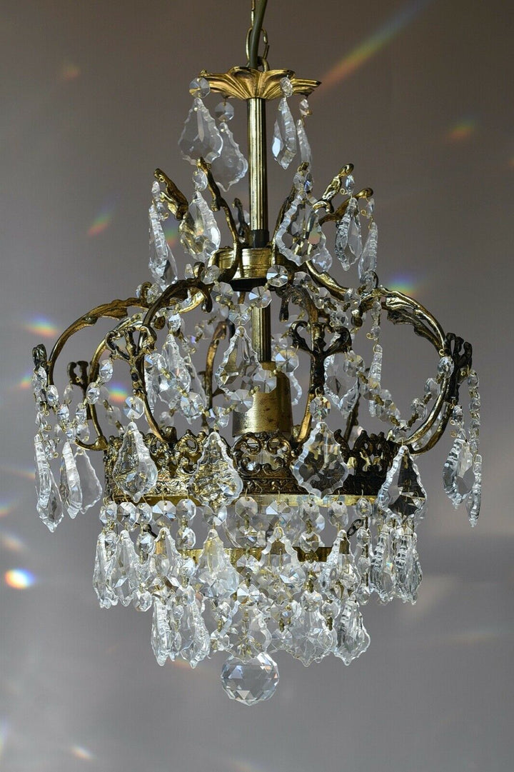Rare Antique Style French Lamp Crystal Chandelier Home Living Interior Lighting