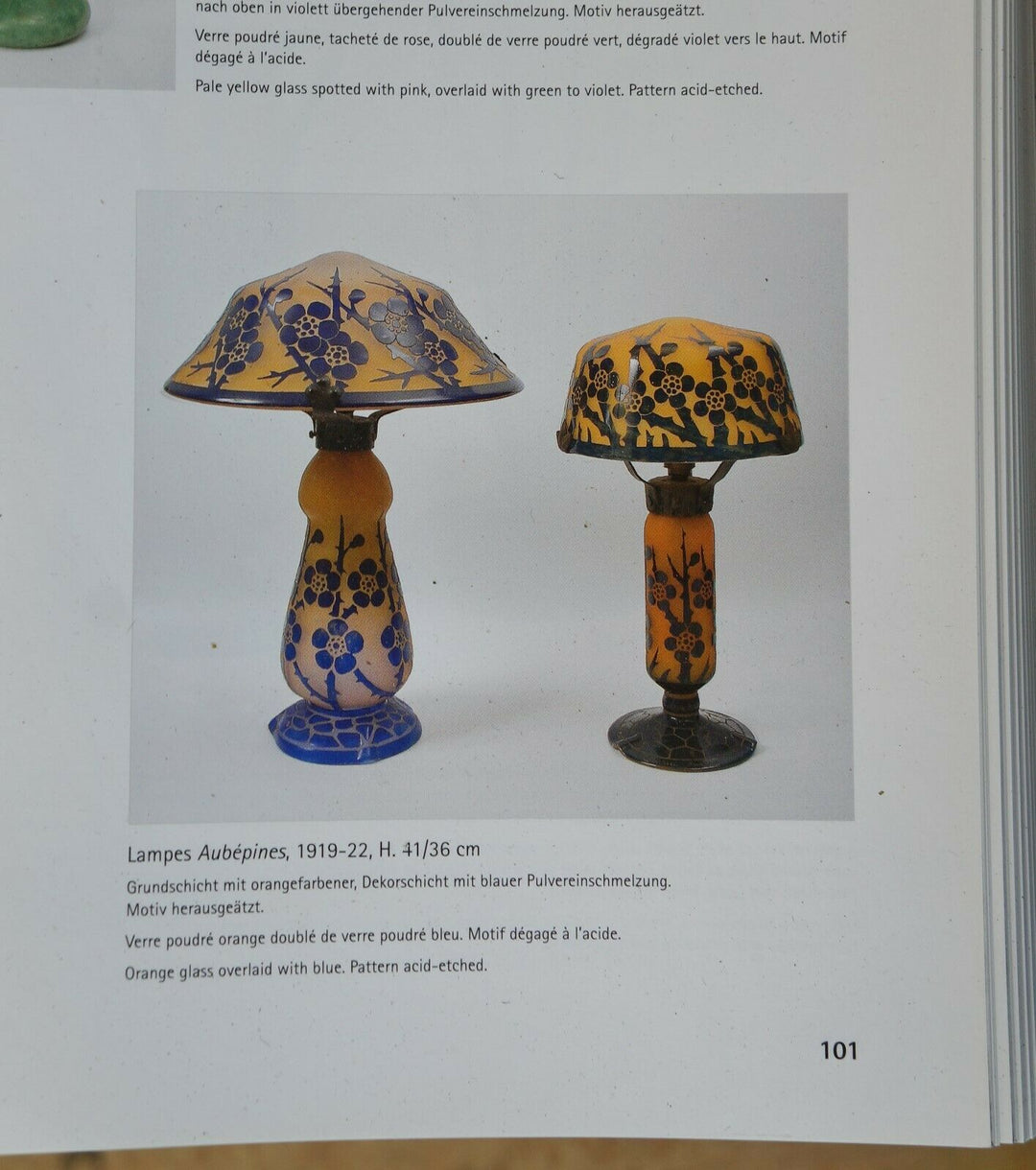 SCHNEIDER : FRENCH 1920 ART DECO PENDANT Le Verre Français cameo chandelier 1925