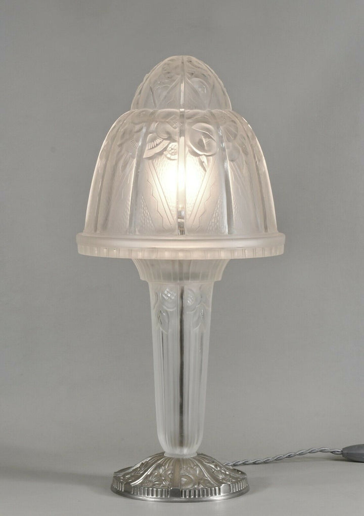 エティエ・ヴァンソン　非常に優れたアールデコランプ　1930年　フランス製