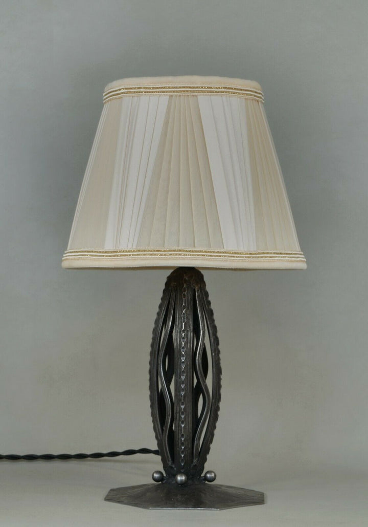 FRENCH 1930 ART DECO LAMP .. wrought iron ....................... 1925 France